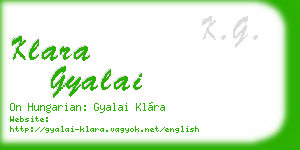 klara gyalai business card